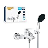 GROHE Start, Badewannenarmatur mit Duschkopf (Duscharmatur für die Badewanne,...