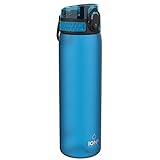 Ion8 Auslaufsichere Schlanke Trinkflasche, BPA-frei, Blau