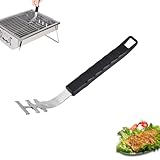 Universal Grillrost-Hebezange aus Edelstahl – Hitzebeständiger Grillhelfer 28...