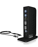 ICY BOX USB-C Docking Station (11-in-1) für 2 Monitore (2x HDMI / 2x DP), 4K...