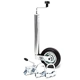 Wiltec Stützrad für Anhänger bis 362 kg ø48 mm, Bugrad inkl. Klemmhalter &...