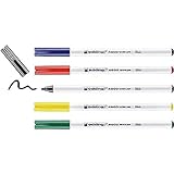 edding 4600 Textilstift - schwarz, rot, blau, grün, gelb - 5 Stück -...