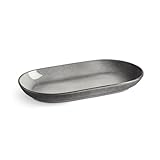 SPRINGLANE Servierplatte Misty Cliff, 40 cm x 21 cm, Steingut Servierteller für...