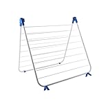 axentia Badewannen-Wäscheständer, ca. 10 m Trockenlänge, 66 x 64 x 14-120 cm,...