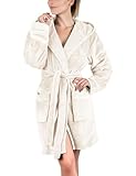Gräfenstayn Bademantel Damen flauschig mit Kapuze - Kuschelfleece - Öko-Tex...
