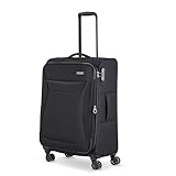 Travelite 4-Rad Koffer Größe M Weichschale, Gepäck Serie Chios mit Dehnfalte...