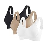 KODMNSW 3er Pack BH Damen Ohne Bügel Push Up BHS Seamless Bra Starker Halt...