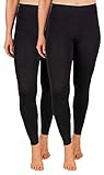 SES blickdichte Leggings Damen 2er Pack schwarz (44/46) / Leggings Damen...