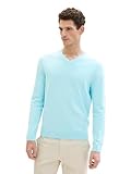 TOM TAILOR Herren Basic Pullover mit V-Ausschnitt aus Baumwolle, 34921 -...