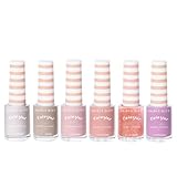 6PCS Schnelltrocknender Nagellack Set - Colorful Nagellack für Nail Art (Nude...