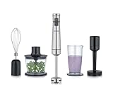 SEVERIN Kabelloser Stabmixer mit Premium-Set, abnehmbarer Mixstab, mit...