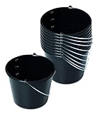 Kistenberg 10x Baueimer 12 Liter | Eimer mit Skala und ergonomischem Griff | aus...