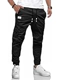 LIUPMWE Herren Hose Chino Cargo Hose Jogginghose Herren Baumwolle Casual...