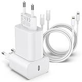 Apple MFi Certified 4er-Pack Schnellladegerät, 25W USB C Ladegerät mit iPhone...