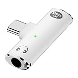 Breeshy Adapter USB C auf Audio-Buchse mit 100 W Ladung, 2 in 1 USB C auf 3,5 mm...