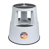 WEDO Rollhocker Super Step – robuster Tritthocker aus bruchfestem Kunststoff,...