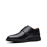 Clarks Herren Malwood Lace Oxford, Black Leather, 42 EU