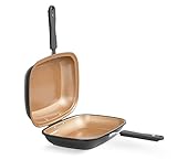 LIVINGTON Black Doubletta | Wendepfanne | Kochen, Braten, Backen, Grillen |...
