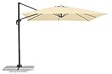 Schneider Sonnenschirm Rhodos Junior, natur, 270 x 270 cm quadratisch, 786-02,...