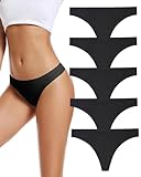 VOENXE String Tanga Damen Nahtlos Schwarz,Seamless Slip Mehrpack,Frauen Nahtlose...