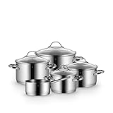 WMF Provence Plus Topfset Induktion 5-teilig, Kochtopf Set unbeschichtet mit...
