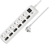 Brennenstuhl Steckdosenleiste einzeln schaltbar 6-fach mit 2-poligen Schaltern...