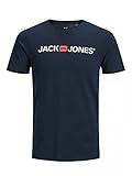 JACK & JONES Herren Jjecorp Logo Tee Crew Neck Noos T Shirt, Blau (Navy Blazer...