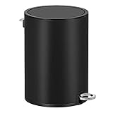 SONGMICS Kosmetikeimer 3 Liter, Bad Mülleimer, kleiner Mülleimer mit Deckel,...