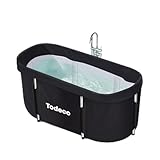 Todeco Faltbare Badewanne, Erwachsene Tragbarer Badewanne mit Metallrahmen...