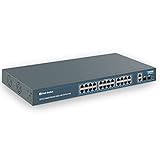 YuanLey 28-Port-Gigabit-PoE-Switch mit 24 Ports PoE+ bei 400 W, 2...