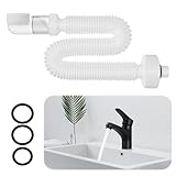 Raumsparsiphon,1/4 Zoll Siphon Sifon Waschbecken Bad Raumsparsiphon Waschtisch...