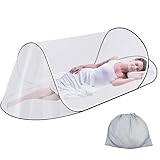 LINSOCLE Moskitonetz Pop Up, 200 x 80 x 56 cm Faltbares Mückennetz, Tragbares...