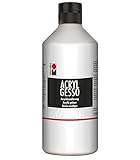 Marabu 12040075808 - Acryl Gesso weiß 500 ml, feine, hochdeckende Acryl -...