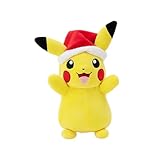 Pokémon PKW3376-20 cm Winter Plüsch - Pikachu mit Weihnachtsmütze,...