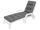 HOBBYGARDEN Auflagen für Deckchair, Liegenauflage, Gartenliege Auflage 201x55x8...