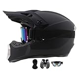 Motocrosshelme Schwarz, Jugend Offroad-Helme, Downhill Fullface Motocross Helm,...