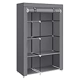 SONGMICS Kleiderschrank, Stoffschrank, 6 Ablagen, Verschiedene...