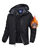 Zoofly Winterjacke Herren Skijacke Thermojacke mit Zip Taschen Winter Jacke...
