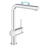 GROHE Minta - Einhand- Küchenarmatur (L-Auslauf, herausziehbare...