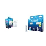 eneloop SmartPlus Ladegerät, für 1-4 AA/AAA NI-MH Akkus, 1.5 Stunden Ladezeit...