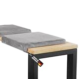 Lycce Bankauflage Sorriso Klemmkissen 1 Leiste, Sitzkissen Samtstoff grau,...