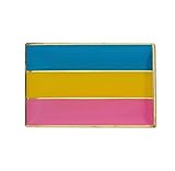 Patch Nation Pansexual Pan Pride LGBT LGBTQ+ Flagge, Metall-Brosche, 25mm x...