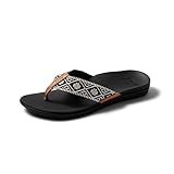 Reef Damen Ortho-Bounce Woven Flipflop, Black/White, 37.5 EU