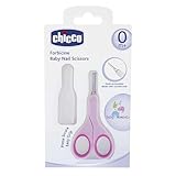 Chicco Nagelschere für Babys und Kinder, Edelstahl-Babyschere mit gebogenen...