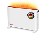 HEATED Elektroheizung Energiesparend - Thermostat Heizung 1000/2000W Räume bis...