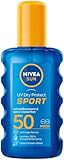 NIVEA SUN UV Dry Protect Sport Sonnenspray LSF 50 (200 ml), 100% transparenter...