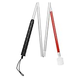 ANKROYU 110 cm Faltbar Blindenstock, Aluminium blindenstock mit Rutschfester...