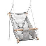 Tulano Hop 40 Babyschaukel 3in1, Federwiege und Babywippe aus Baumwolle und...