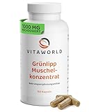 Grünlippmuschel Konzentrat – 1000mg reines Grünlippmuschelpulver pro Tag...