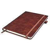 Uootach Notizbuch A5 liniert, PU Leder Hardcover-Tagebuch 200 Seiten 80G...